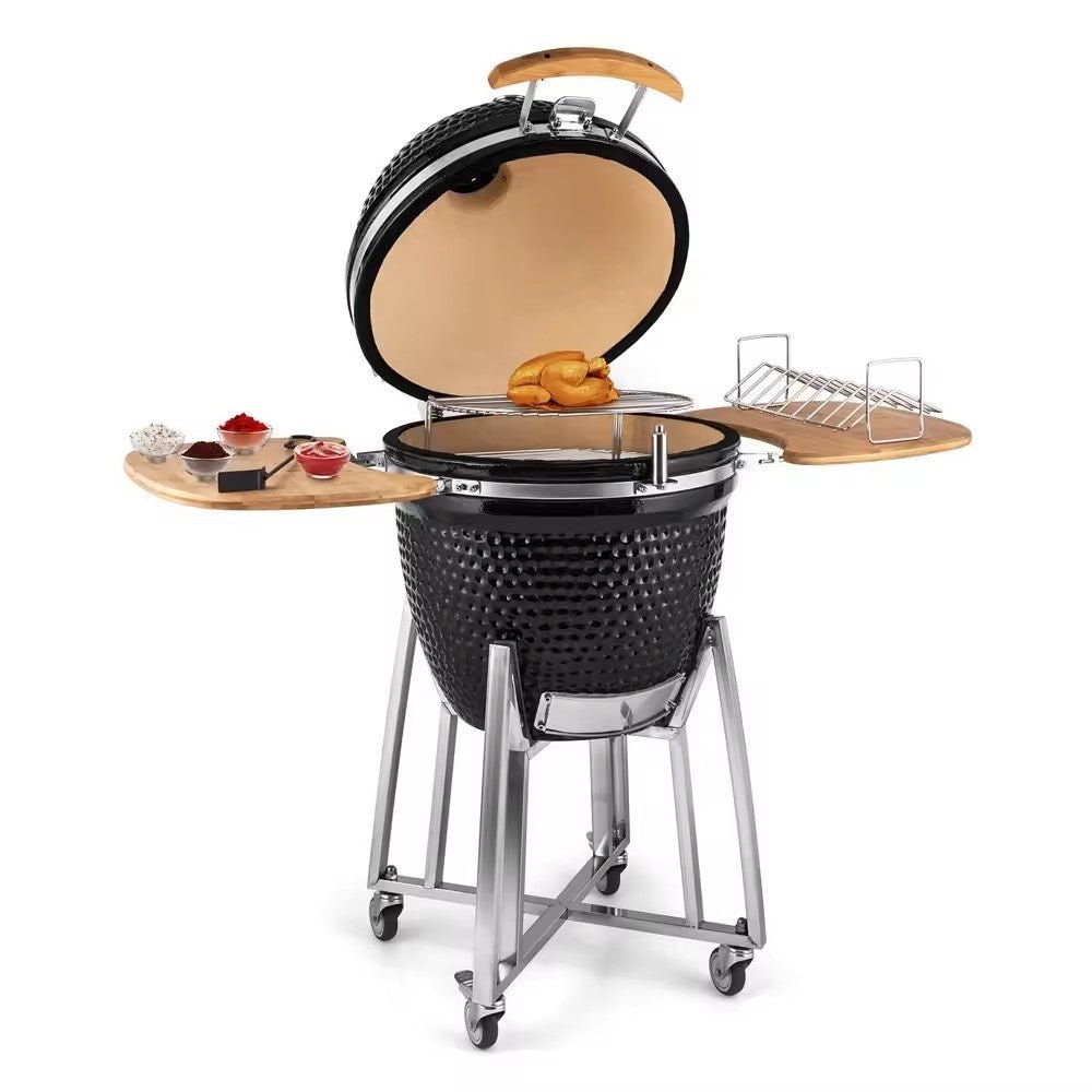 Kimpu Kamado Grill 21″ Deluxe (KS - KP21R) | Ceramic, 3 Colours - Acacia Garden Center