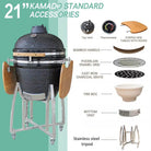 Kimpu Kamado Grill 21″ Deluxe (KS - KP21R) | Ceramic, 3 Colours - Acacia Garden Center