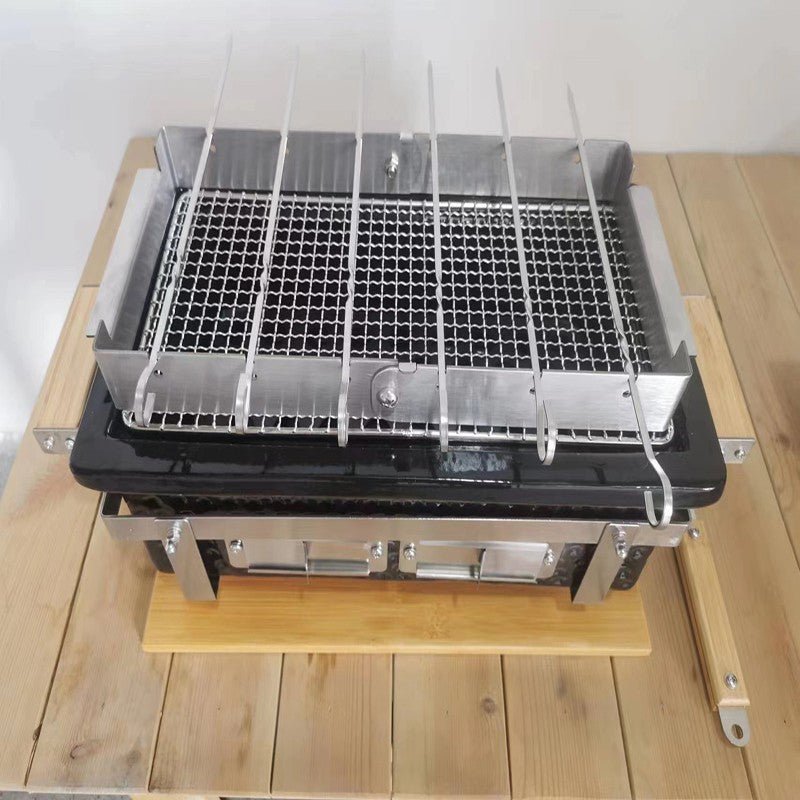 Kimstone Tabletop BBQ Grill 17.5'' KS - T17S - 04 - 03 Black - Acacia Garden Center