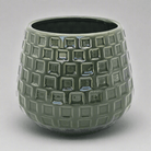 Light Green Cone Ceramic Pot | Small Decorative Planter - Acacia Garden Center