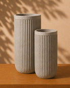 Linea Planter (Degrea Fibreclay) | Tall Grey Column, Dia. 60–80 cm - Acacia Garden Center