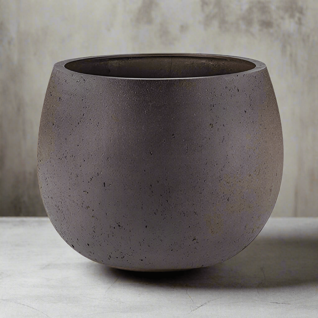 Luca Lifestyle Grigio Balloon Bowl Rusty Iron - Concrete - Acacia Garden Center
