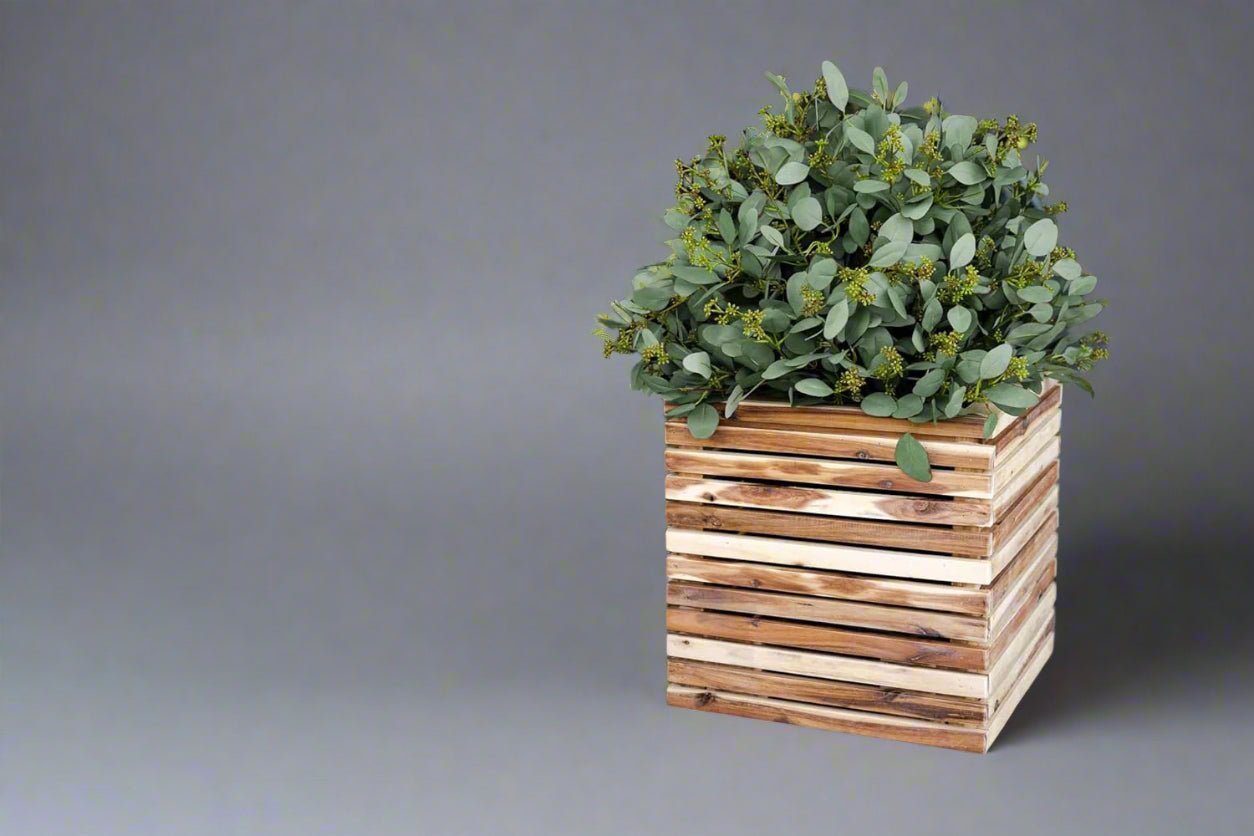 Wooden Luca Lifestyle Marrone Orizzontale Cube - Acacia Garden Center