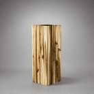 Wooden Marrone Verticale High Cube Pot | Tall Square Planter - Acacia Garden Center