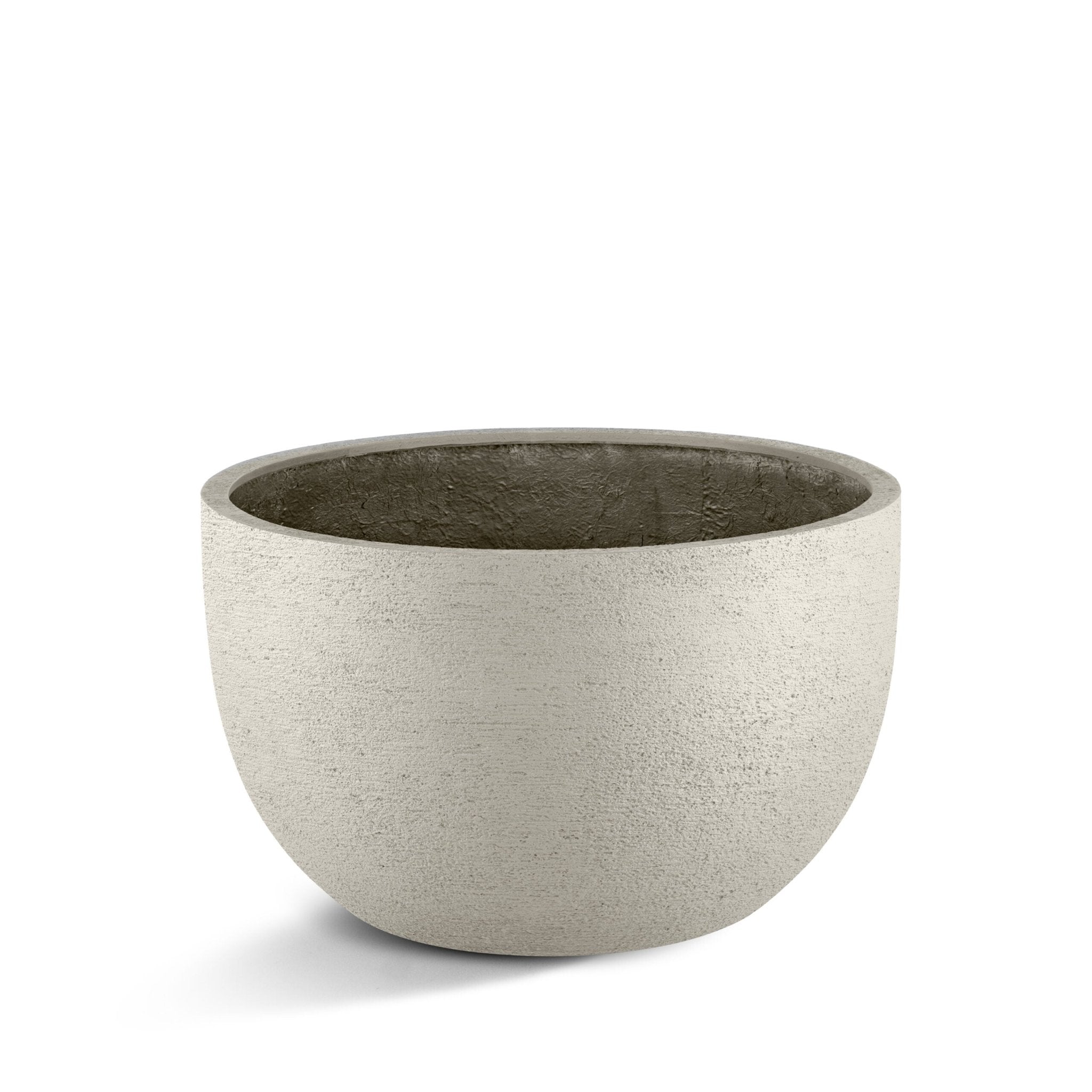 Luca Lifestyle Struttura New Egg Pot Low Cream White - Acacia Garden Center