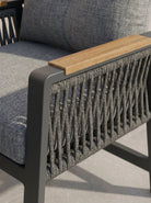 Mykonos Plus Dining Set (Terazzi) | 6 - Seater, Iroko Wood & HPL - Acacia Garden Center