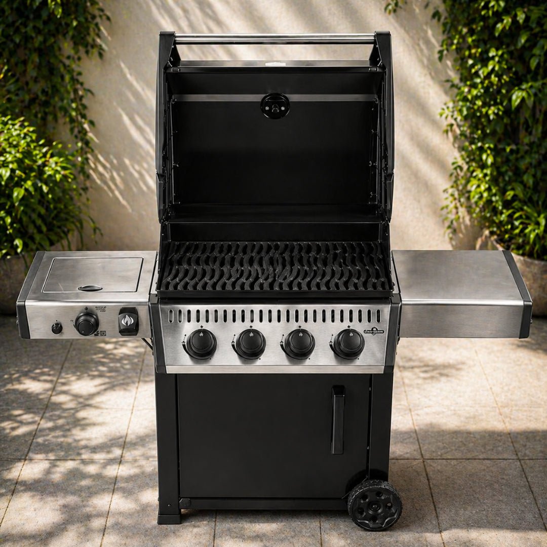 Napoleon Gas BBQ Grill Legend 425 Propane Gas Grill with Range Side Burner - Acacia Garden Center