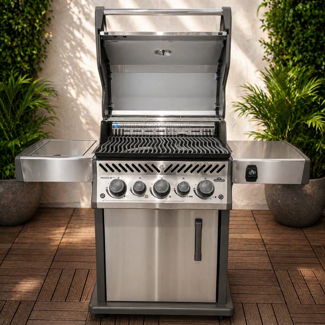 Napoleon Gas Grill Rogue SE425 | Propane Gas Grill with Infrared Side Burners - Acacia Garden Center