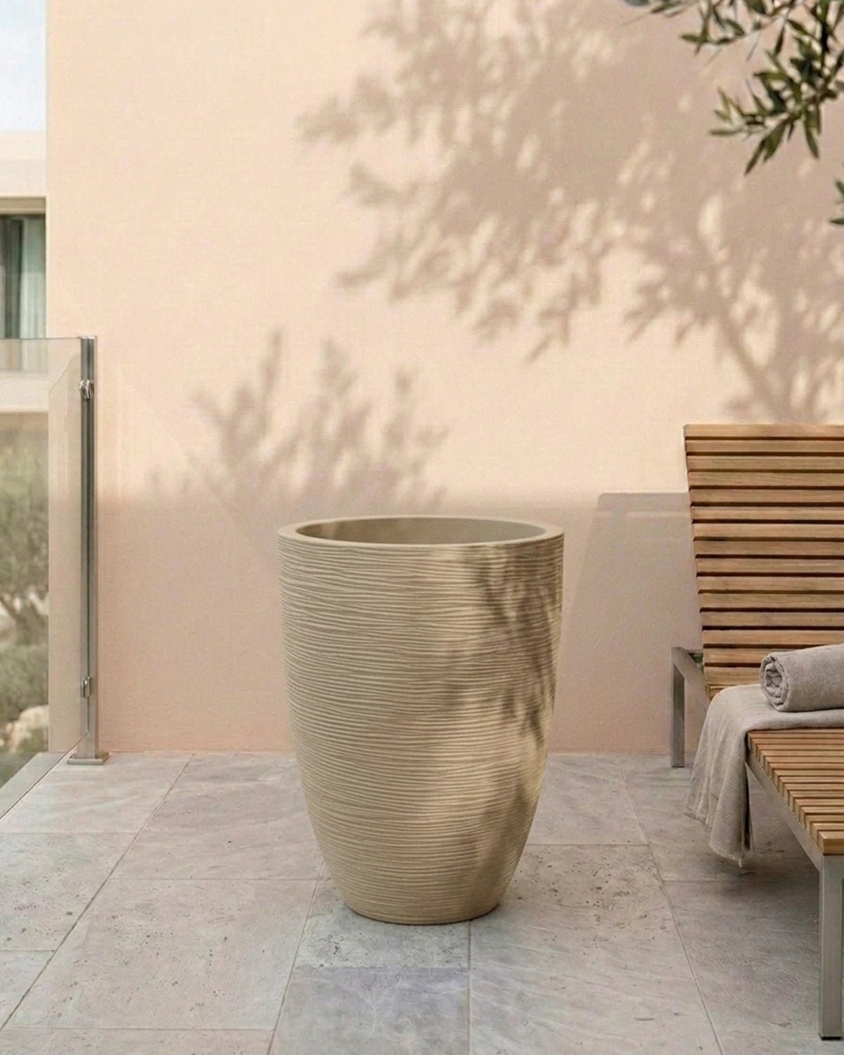 Nature Elegant Low Rib Vase | Multiple Colours - Acacia Garden Center