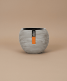 Nature Vase Ball Rib | Ivory - Acacia Garden Center