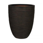 Nature Vase Elegant Low Rib - Brown - Acacia Garden Center