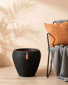 Nature Vase Taper Round Rib KDGR/KOFZ 42x38cm - Acacia Garden Center