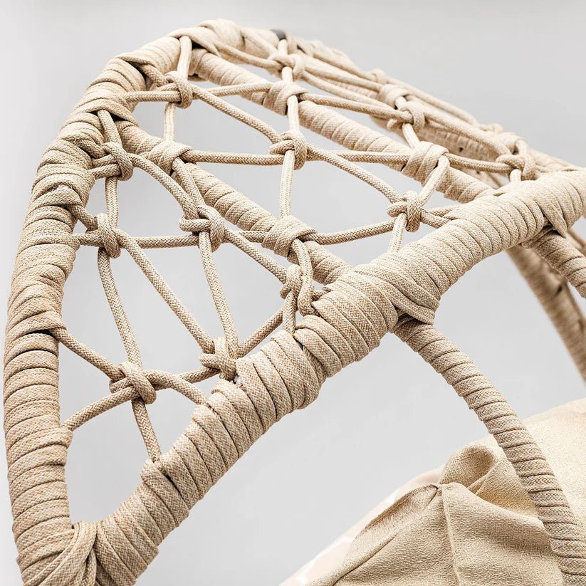 Oscar Single Swing (Terazzi) | Handwoven Luxio Cord, Standing Frame - Acacia Garden Center