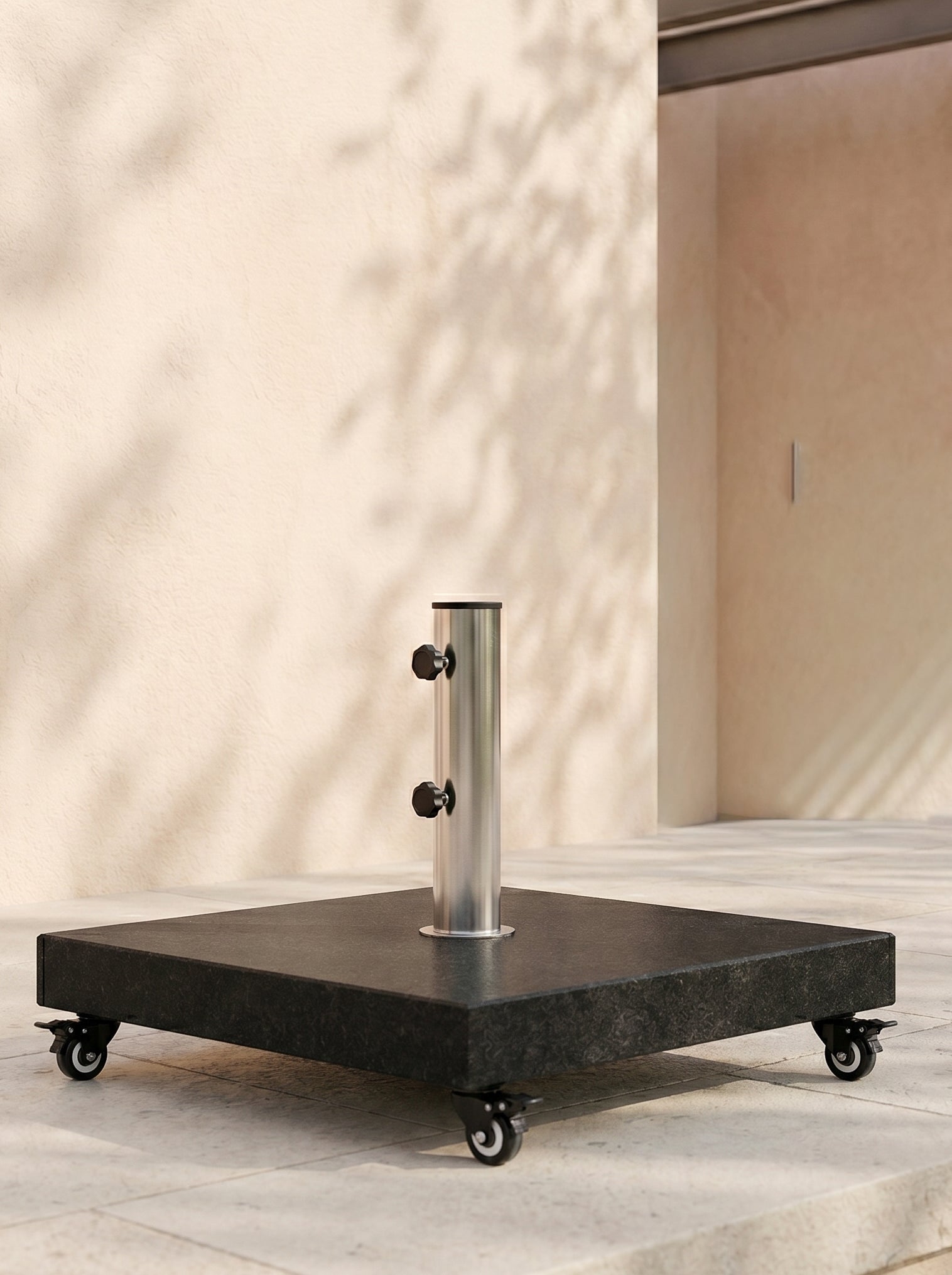 Parasol Base Voet 60KG Granite with 04 Wheels - Acacia Garden Center