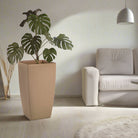 Plastona Self - Watering Planter (Natura) | Desert Sand, 36 × 36 × 66 cm - Acacia Garden Center