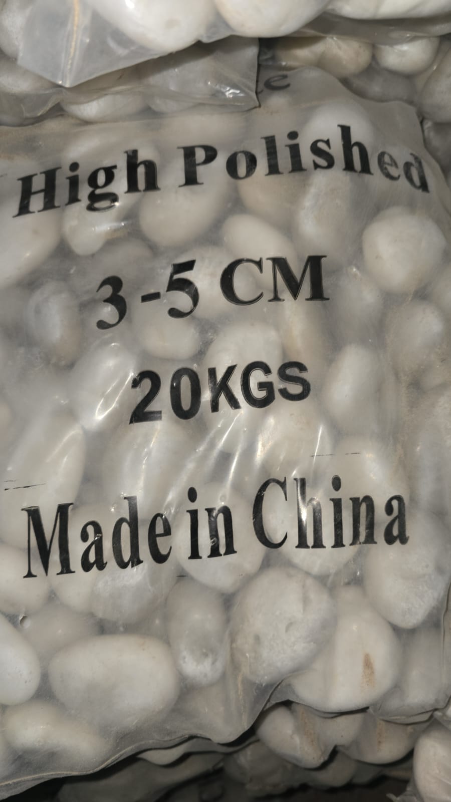 Polished White Stone - 3 - 5cm (20 Kg Bag) - Acacia Garden Center