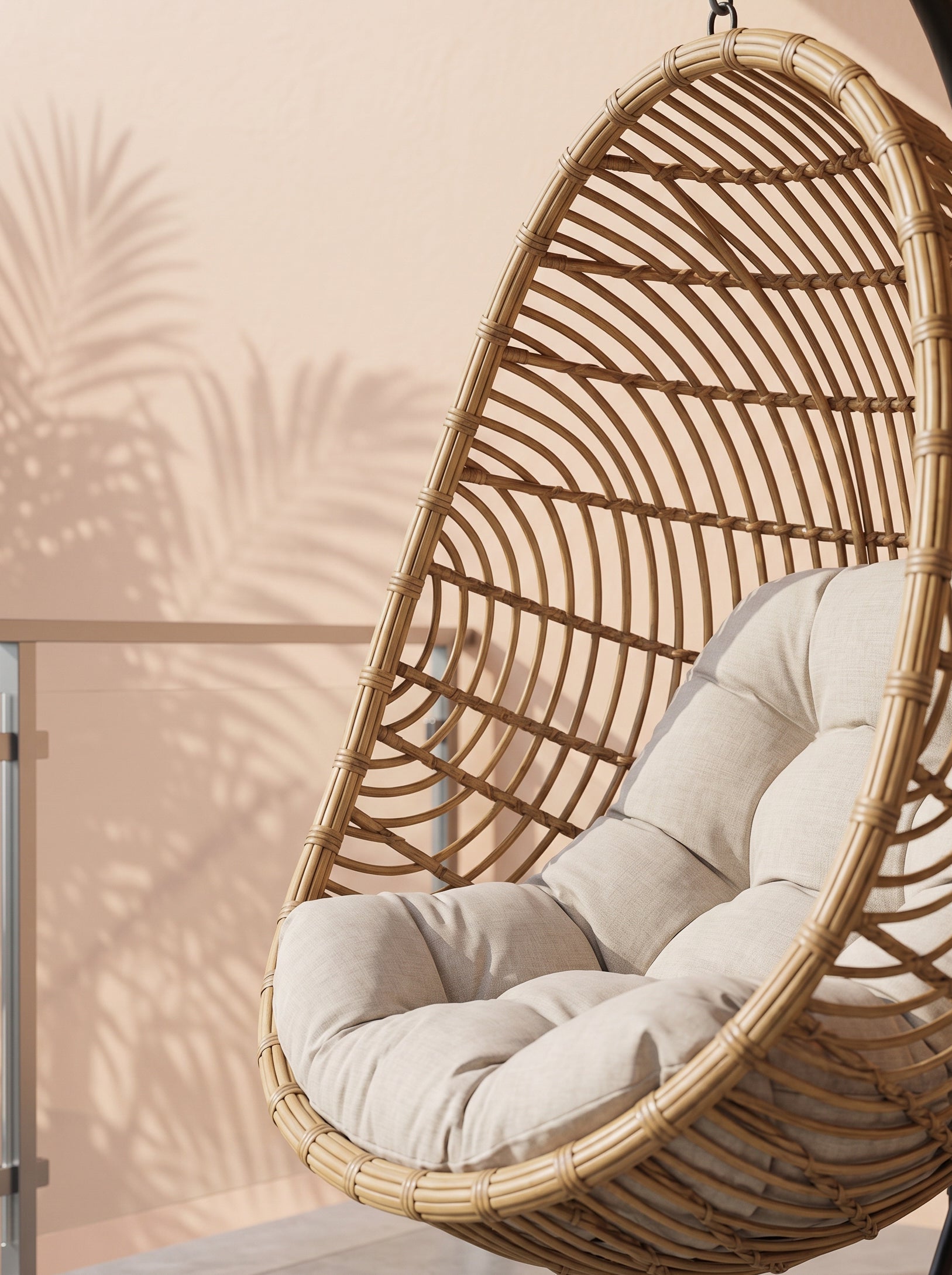 Poly Bamboo Swing Chair | Hanging Egg Pod with Stand - Acacia Garden Center