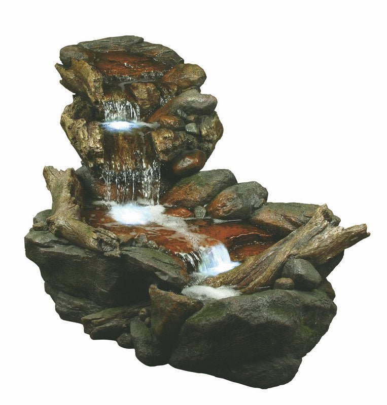 Polyresin Water Fountain (DW11020) | Multi - Stream Design, 150 × 67 × 72 cm - Acacia Garden Center