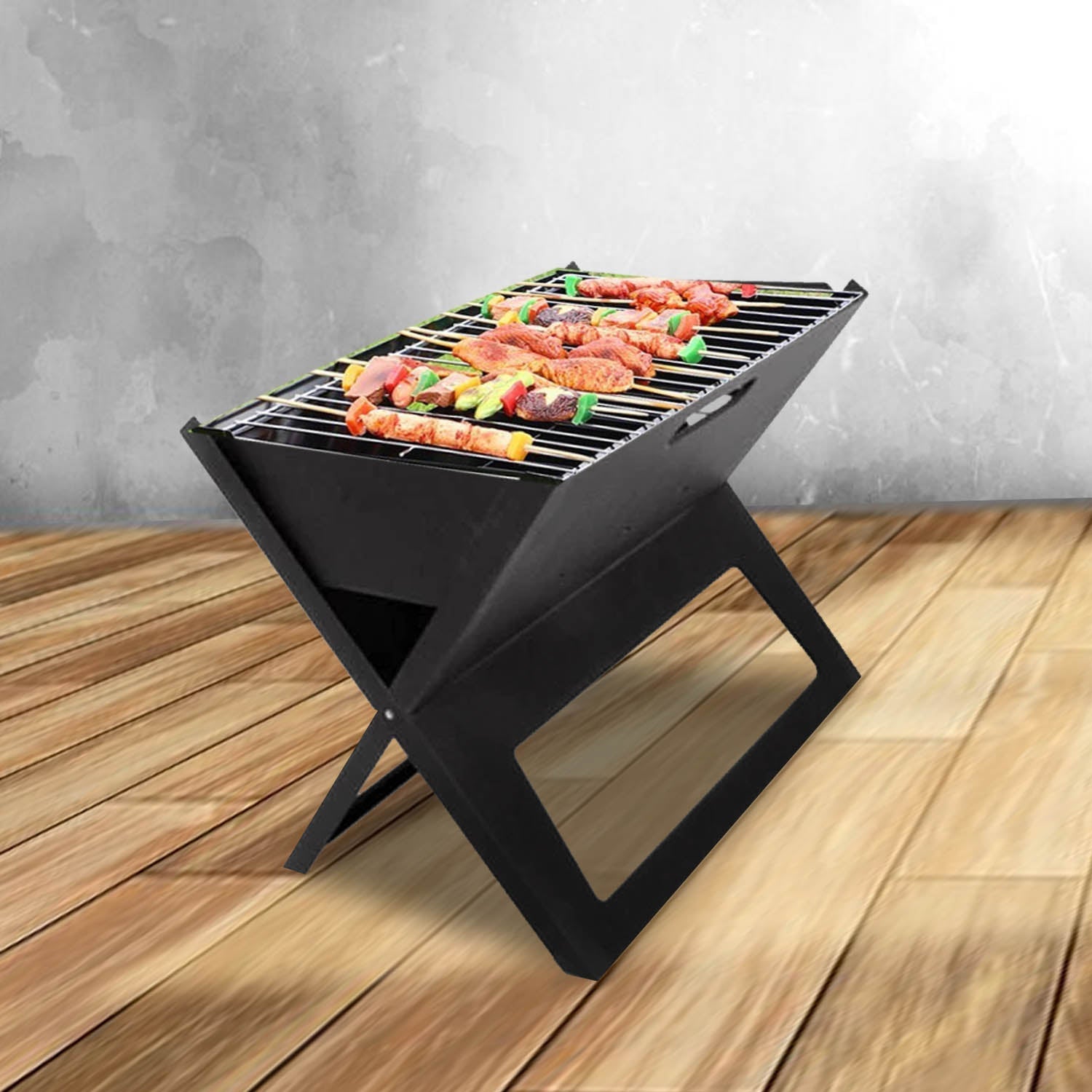 Portable Notebook BBQ Grill | Foldable, Compact - Acacia Garden Center
