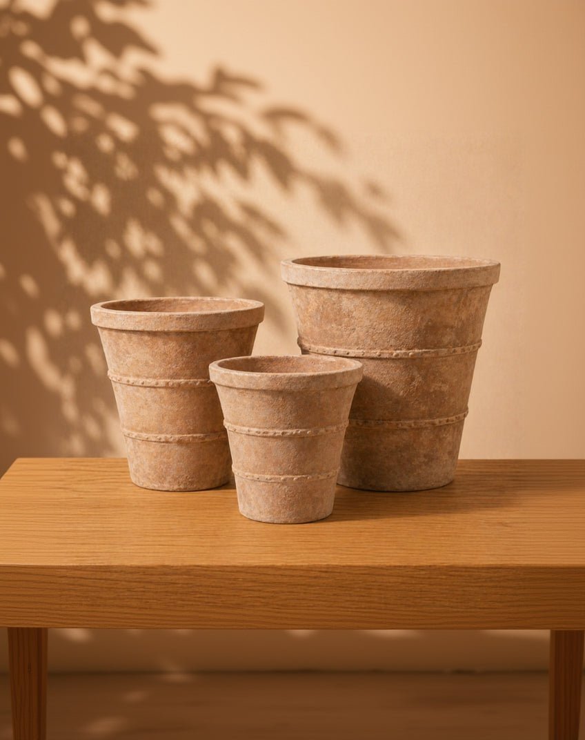 Round Ring Pot (Degrea) | Antique Terracotta Planter, Dia. 27–43 cm - Acacia Garden Center