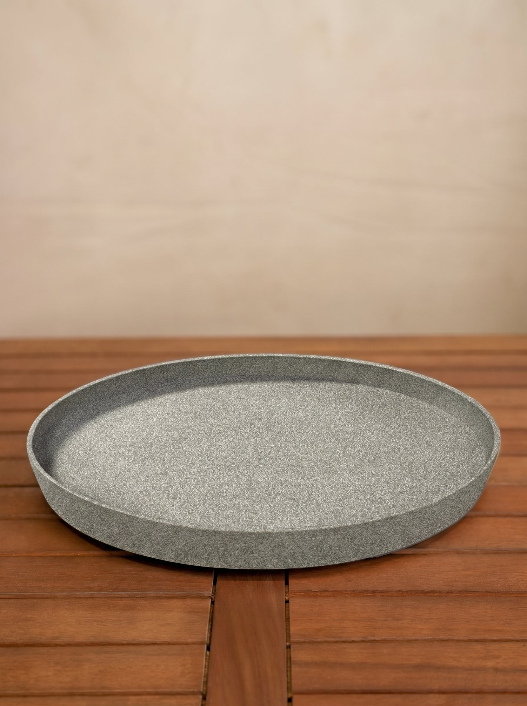 Saucer Tall Egg Pot | Natural Concrete (Dark Grey) - Acacia Garden Center