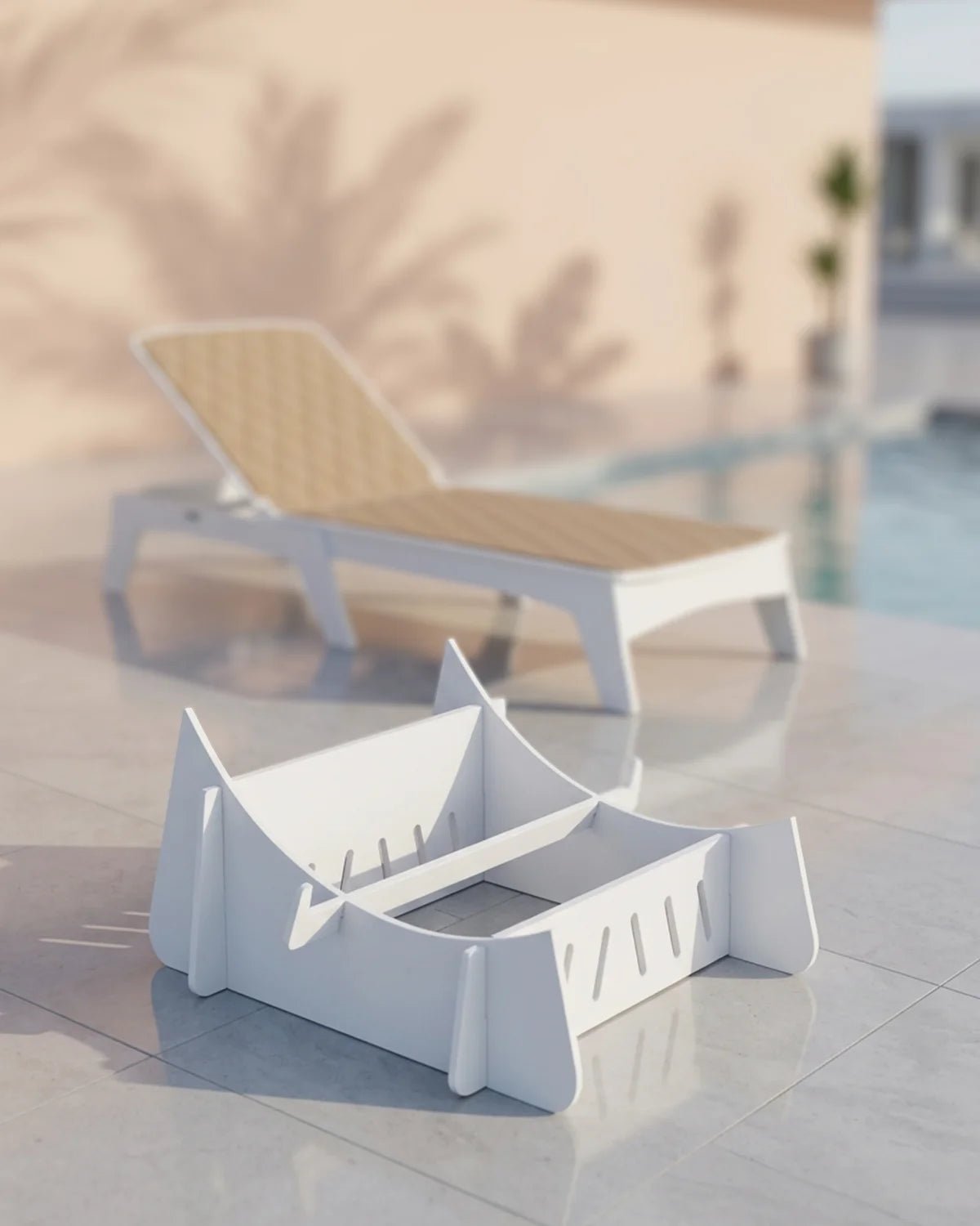Signature Chaise Riser 9" to 12" - White - Acacia Garden Center
