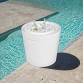 Ledge Lounger Signature Ice Bin Side Table LL-SG-IB-W, White