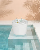 Signature Ice Bin Side Table LL - SG - IB - W, White - Acacia Garden Center