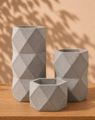 Terracotta Cleveland Pot (Degrea) | Slim Grey Cylindrical Planter, Dia. 12–36 cm Height - Acacia Garden Center