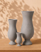 Torino Round Vase (Torino) | Antique Grey Statement Vase, Dia. 32–85 cm - Acacia Garden Center