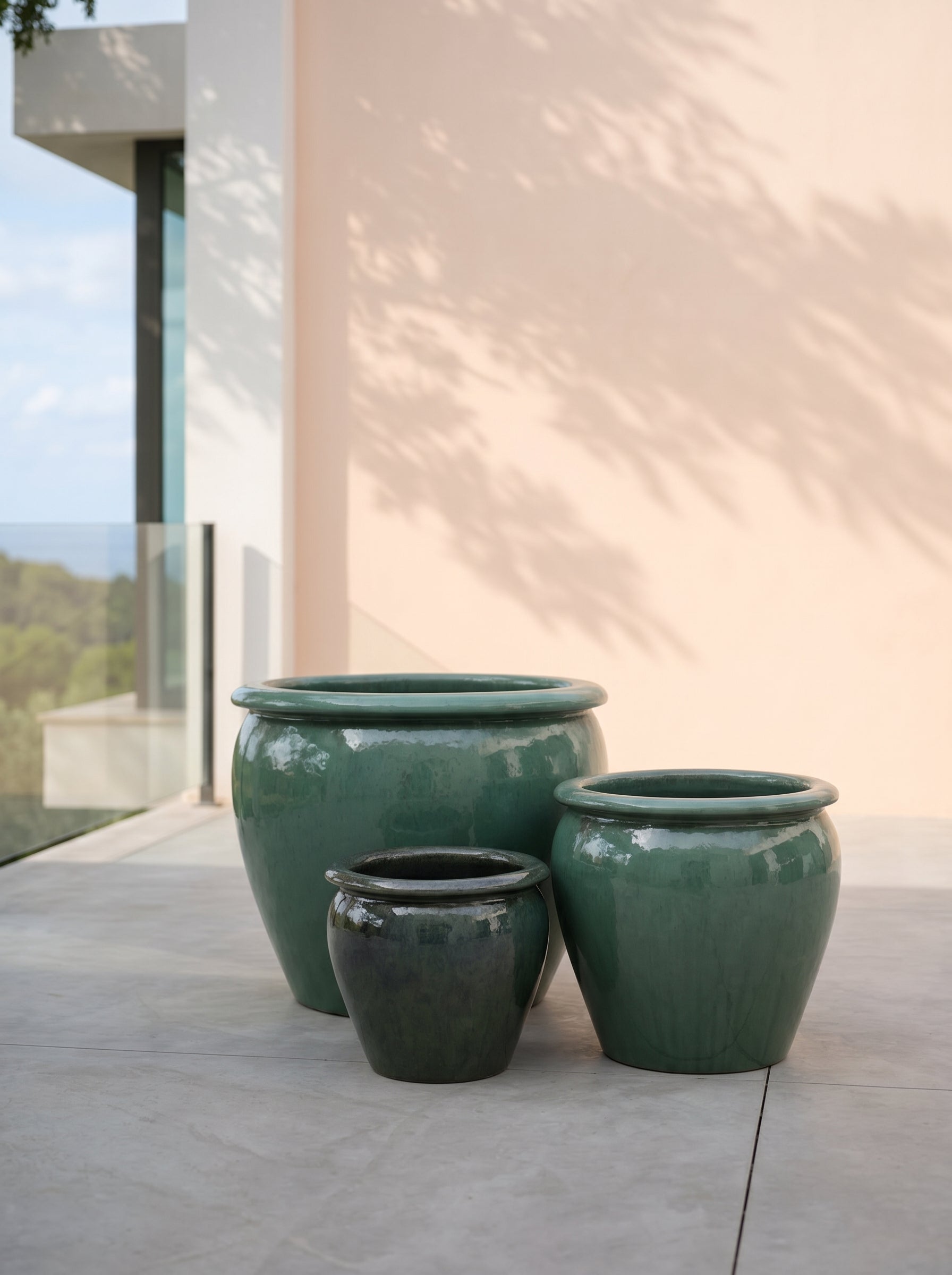 Tree Planter (Atlantis) | Hand - Glazed Ceramic, Dia. 35–67 cm - Acacia Garden Center