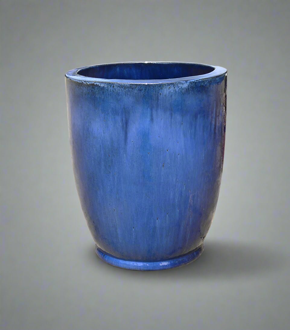 U Planter with Foot Blue - High Quality Atlantis and Ceramic Vietnam 4213BC - Acacia Garden Center
