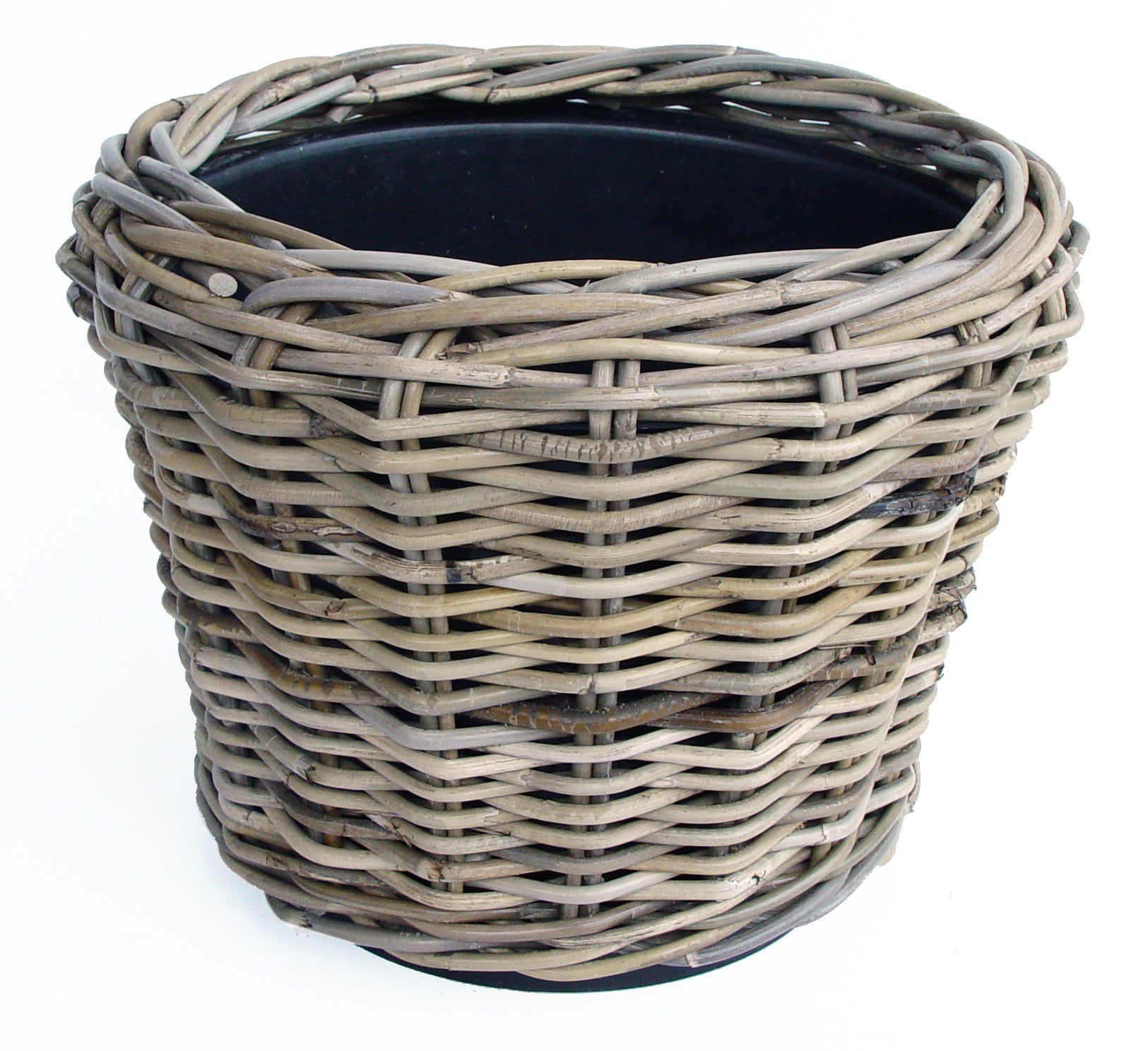 Van der Leeden Drypot Rattan 901251 36x28cm, Grey - Acacia Garden Center