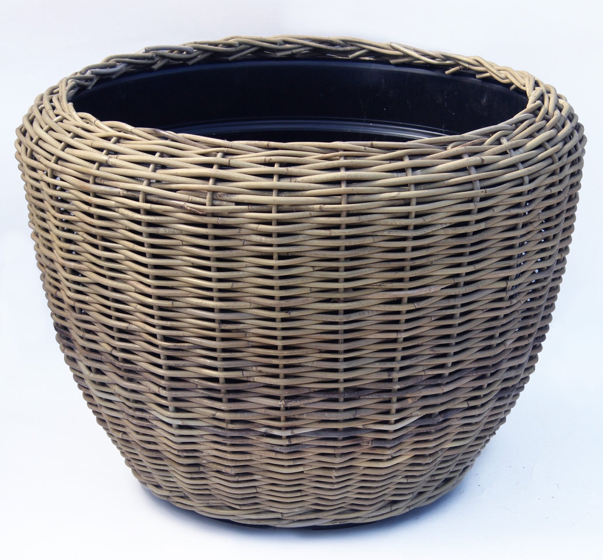 Van der Leeden Drypot Rattan Outdoor 901247 65x50cm, Grey - Acacia Garden Center