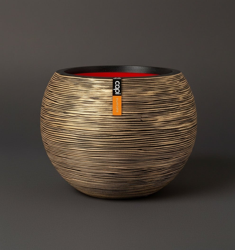 Vase Ball Rib - Acacia Garden Center