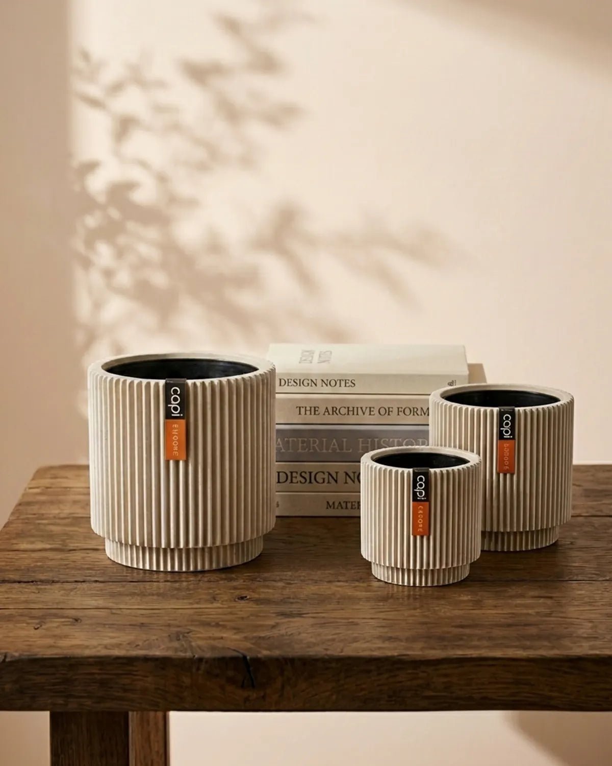 Vase Cylinder Groove BGVI 312 - Acacia Garden Center