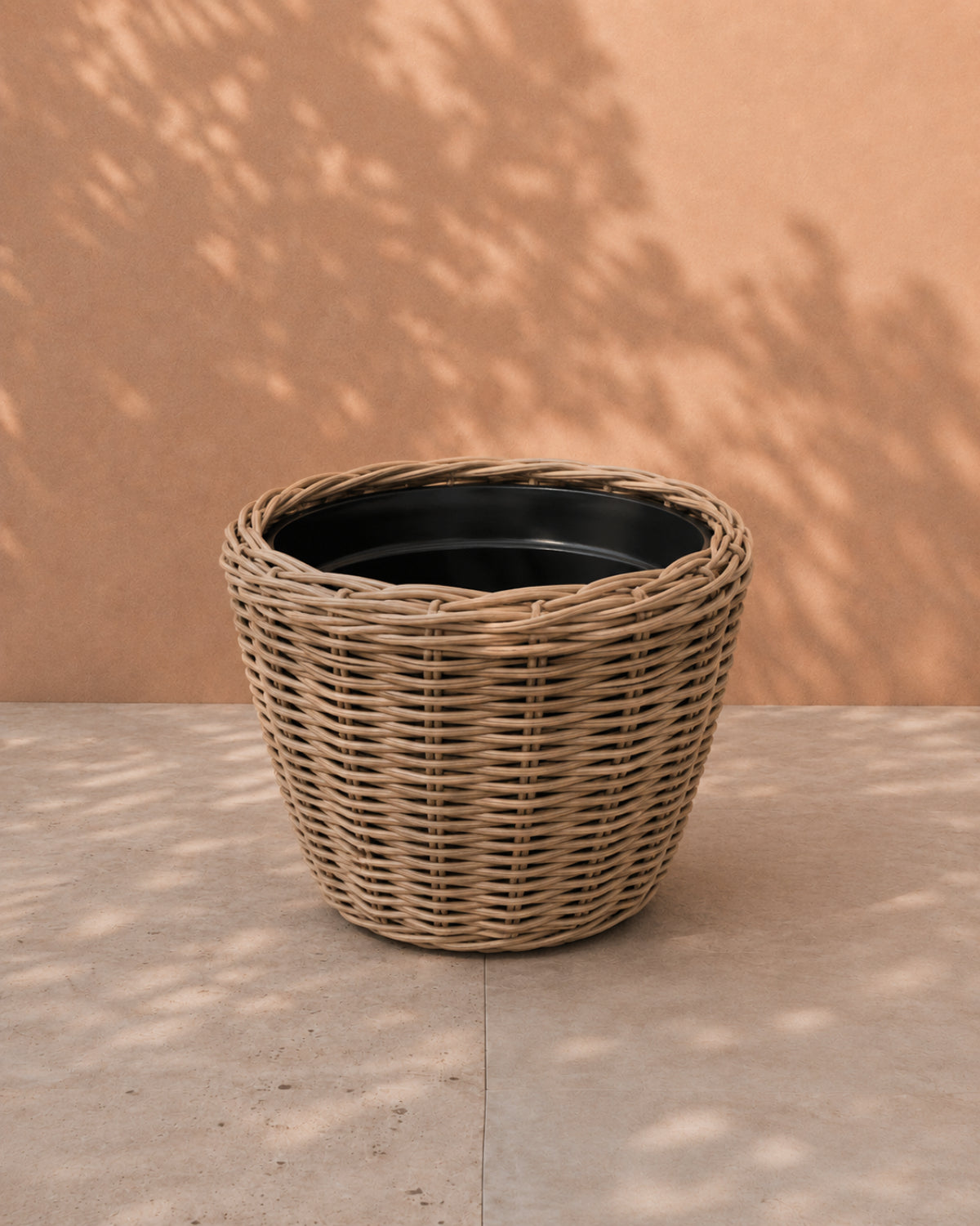 Van der Leeden Drypot Rattan 901250 43x33cm, Grey - Acacia Garden Center