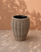 Van der Leeden Drypot Rattan 300932 48x62cm, Grey - Acacia Garden Center