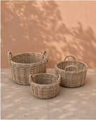 Van der Leeden Basket Rattan 303593A 22x16cm, Grey - Acacia Garden Center