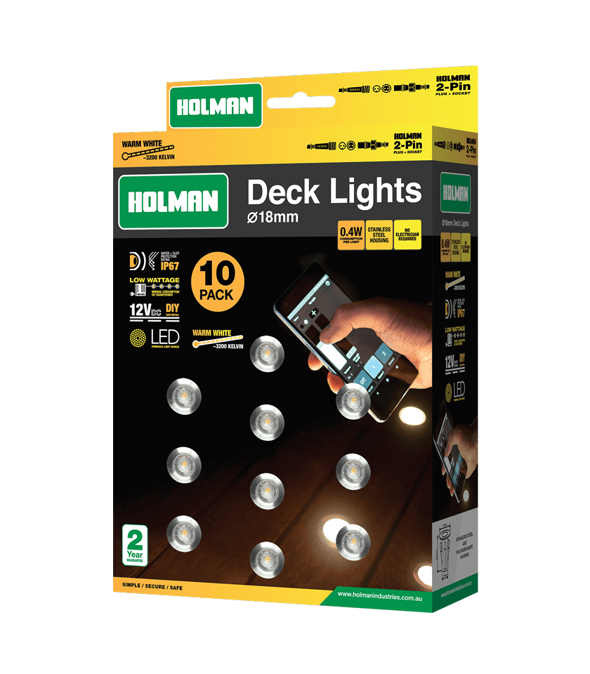 Warm White Deck Lights - Acacia Garden Center
