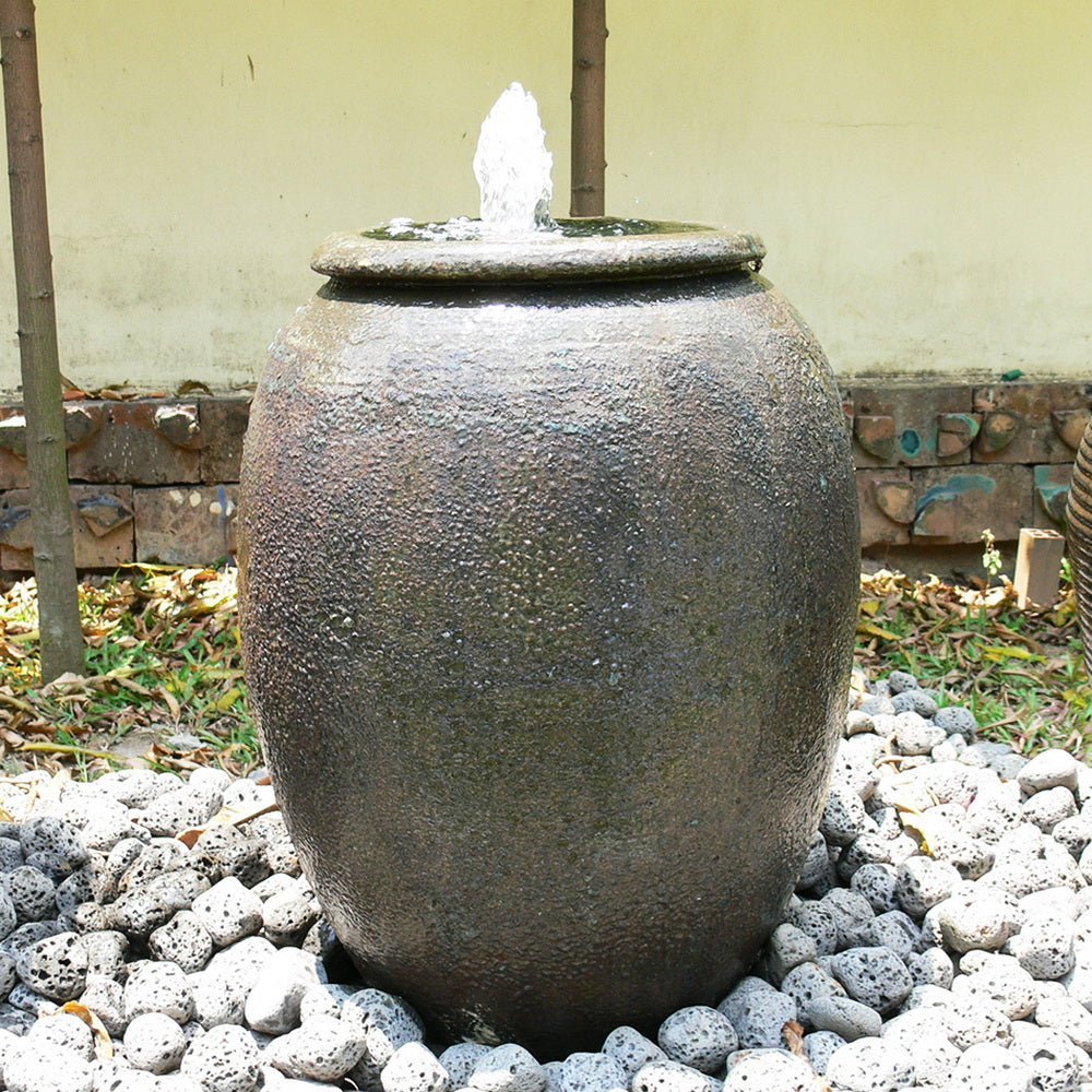 Water Jar Fountain (6802BOAVL) | Ceramic Urn, 47 × 88 cm - Acacia Garden Center